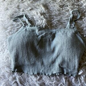 Sage green padded crop tank top- Gilly Hicks Size XS